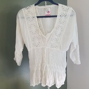 Johnny Was Lace Blouse